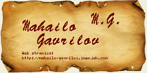 Mahailo Gavrilov vizit kartica